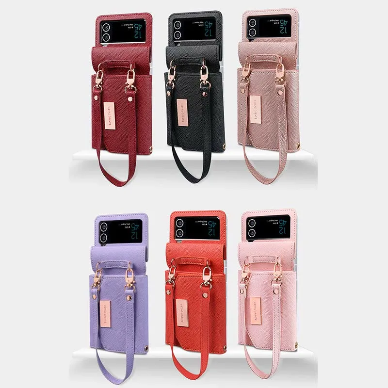 Wallet for Women Leather Samsung Galaxy Z Flip 4 Foldable Phone Case
