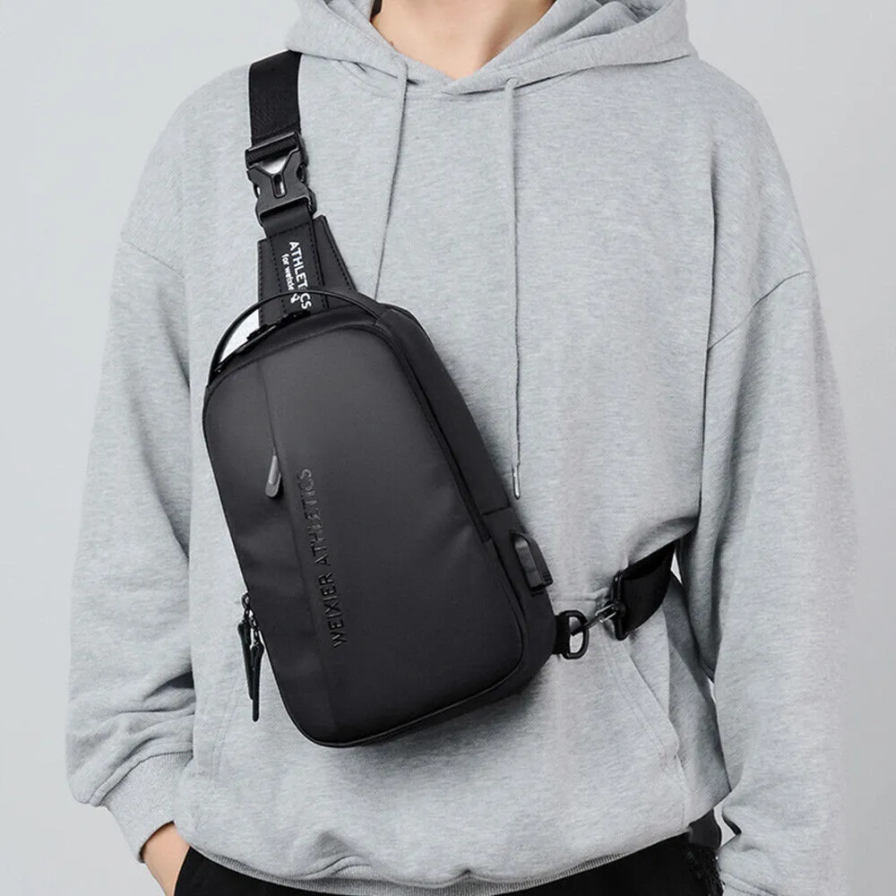 Waterproof Sling Bag Outdoor Casual Chest Bag for Hiking Cycling Traveling