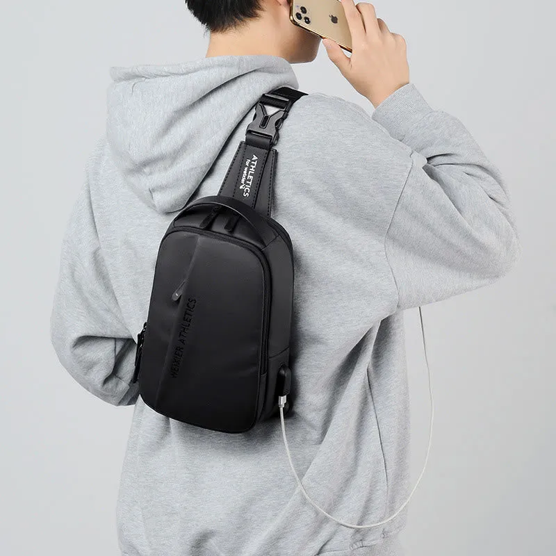 Waterproof Sling Bag Outdoor Casual Chest Bag for Hiking Cycling Traveling
