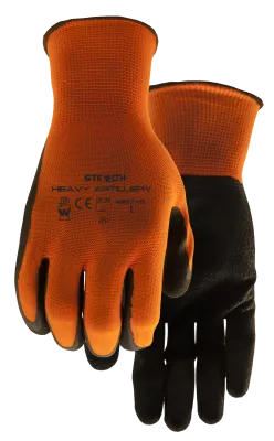 Work Gloves - Stealth Heavy Artillery Latex Coated Glove 397X6 - Stealth By Watson